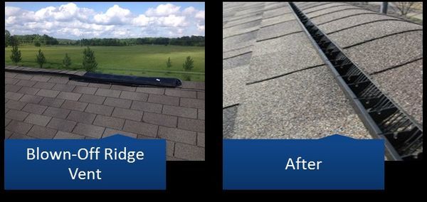 Before & After Ridge Vent Repair in Columbia, MD (1)
