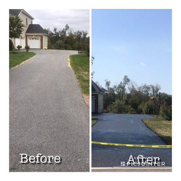 Before & After Asphalt Driveway in Beltsville, MD (1)